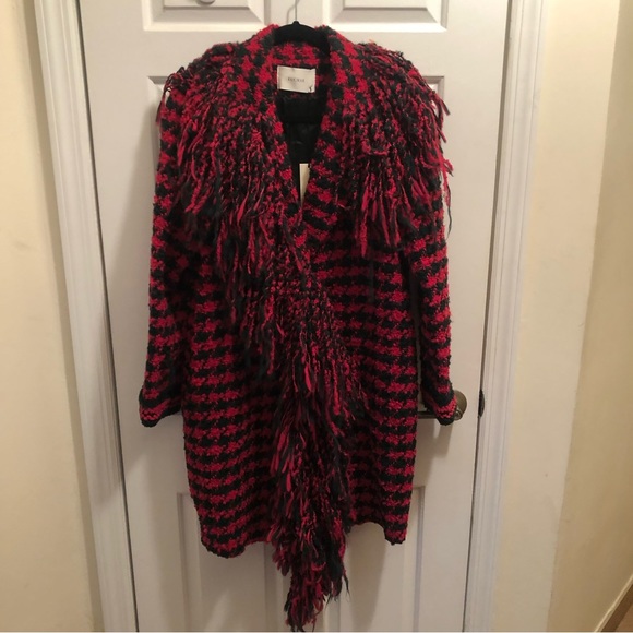 Fringe Houndstooth Coat - Picture 3 of 7